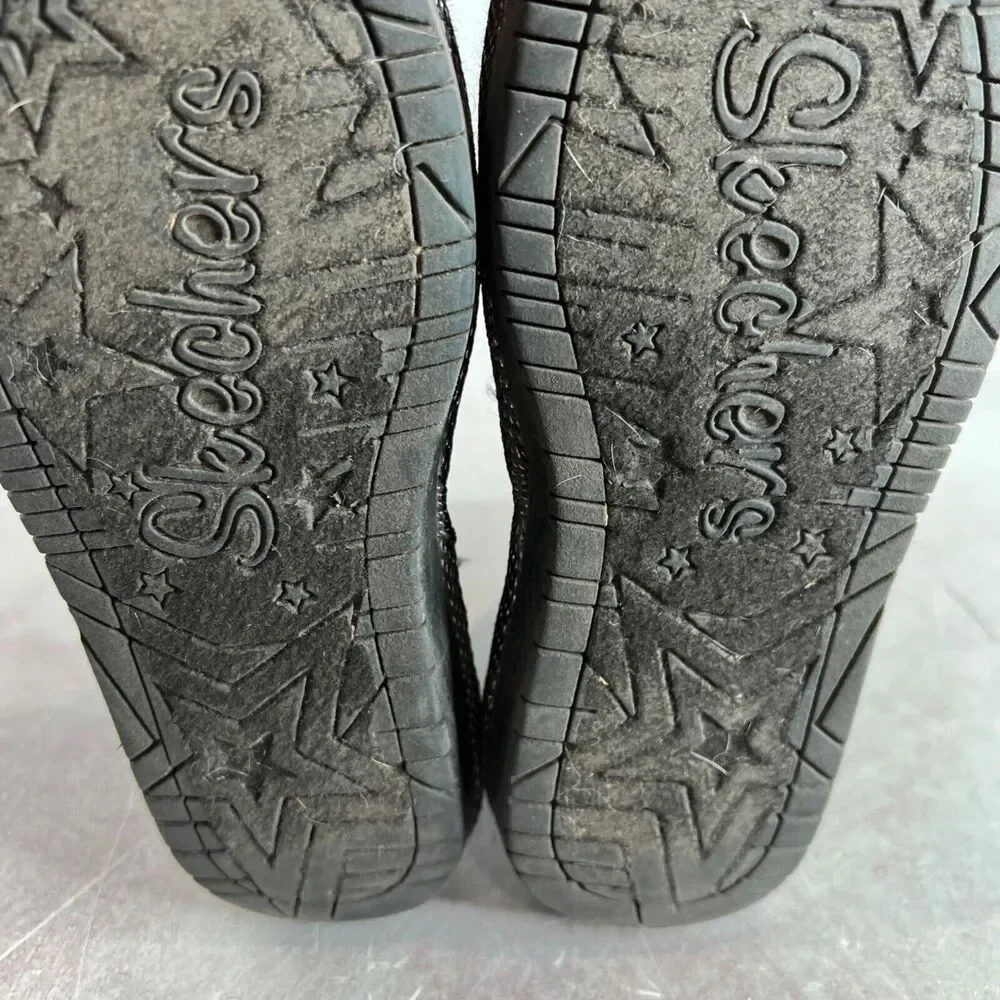 Skechers Girls Mid-Calf‎ Black Boots Pink Buttons Size 11 Fall Winter